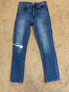 Hudson Jeans Dark Blue Distressed Skinny